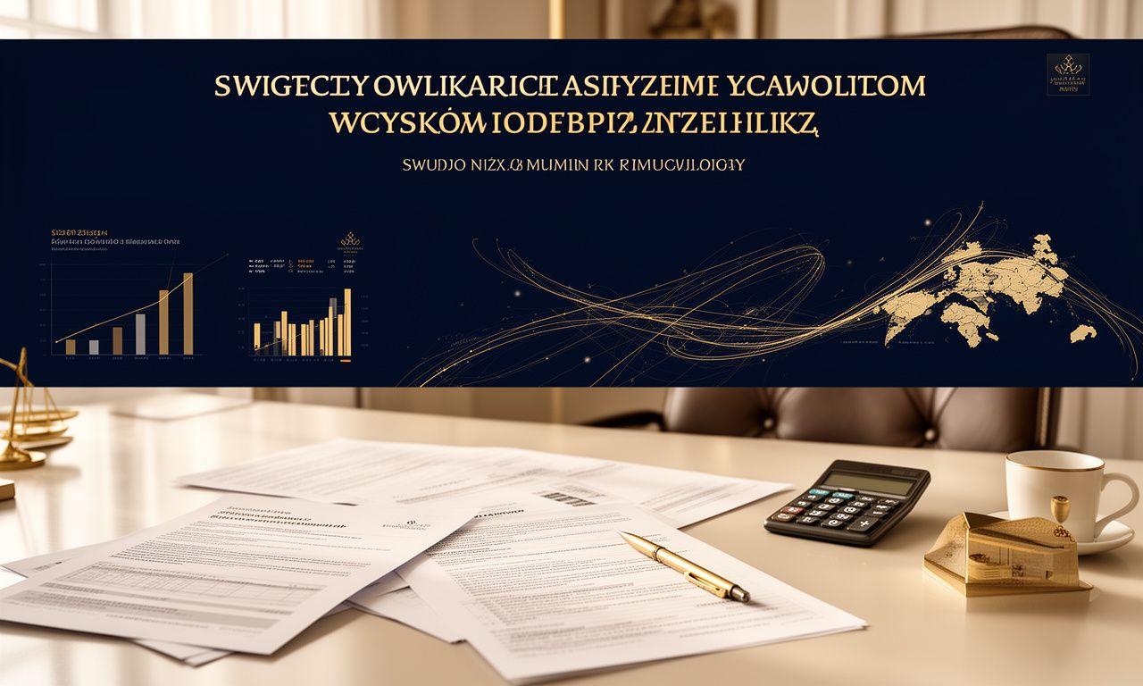 Elegancka wizualizacja porównująca IKE i IKZE na tle mapy szlaków handlowych i wykresów finansowych